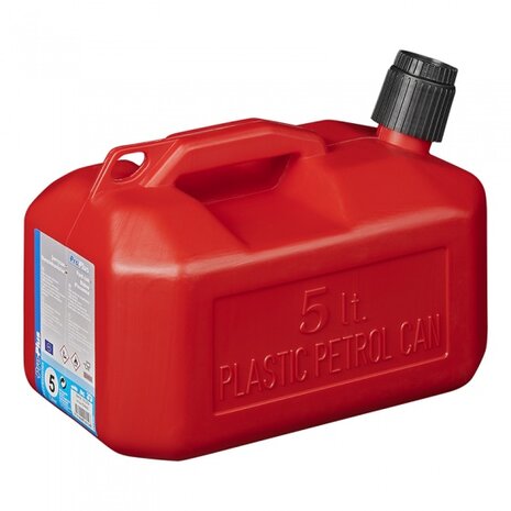 jerrycan 5 liter met vulslang rood UN-gekeurd
