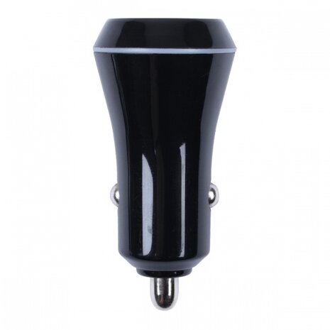 autolader met enkele USB-poort 12/24V zwart