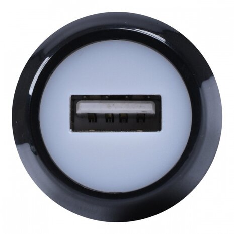 autolader met enkele USB-poort 12/24V zwart