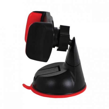 telefoonhouder 52-85 mm zuignap 360&deg; zwart/rood