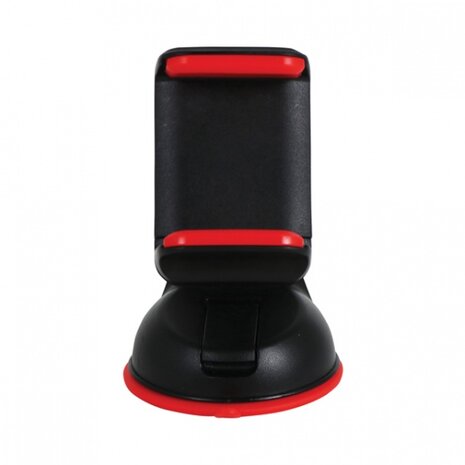 telefoonhouder 52-85 mm zuignap 360&deg; zwart/rood