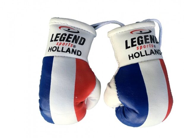 mini bokshandschoenen Nederland 10 cm rood/wit/blauw