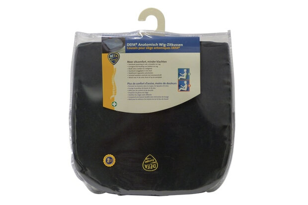 zitkussen Wig schuimrubber 40 x 41 cm zwart