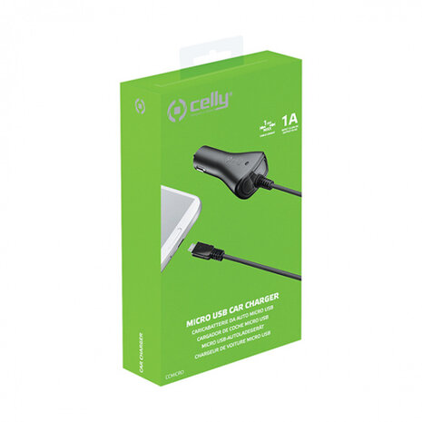 autolader micro-USB 1 Ampere zwart