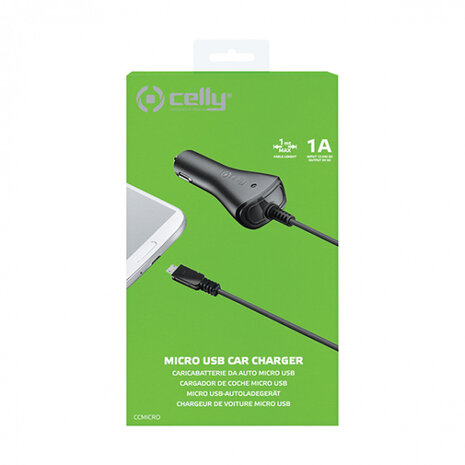 autolader micro-USB 1 Ampere zwart