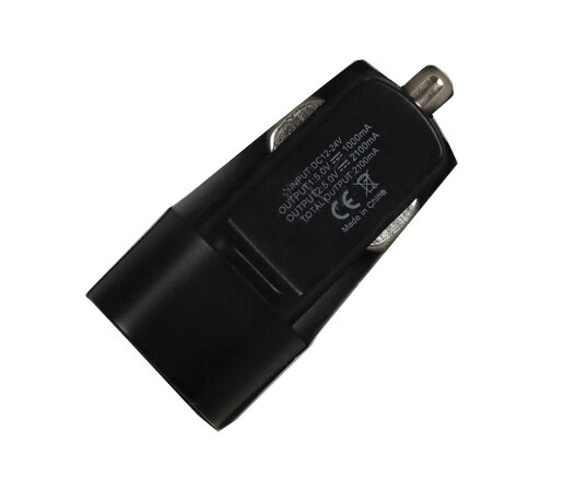 Autolader 12V/24V Dual USB 2A zwart