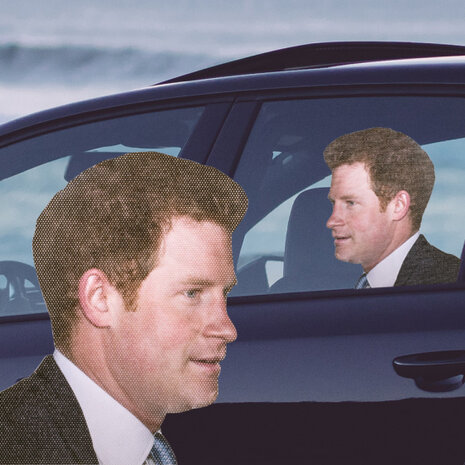 autoraamsticker Ride with Prince Harry 30,5 x 30 cm vinyl