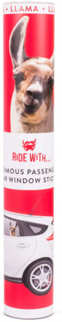 autoraamsticker Ride with Lama 30,5 x 30 cm vinyl
