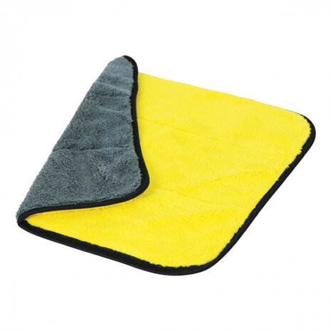 finishdoek V018 microvezel 40 x 40 cm geel/grijs