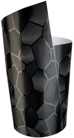 designfolie cockpit hexagon 50 x 50 cm zwart