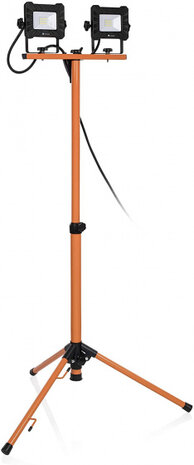 bouwlamp FCL-80116 led 2x10 Watt zwart/oranje
