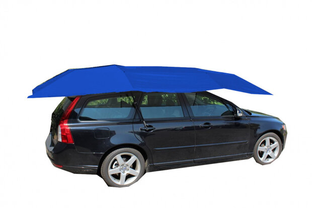 autoparaplu 400 x 210 cm nylon/PVC donkerblauw