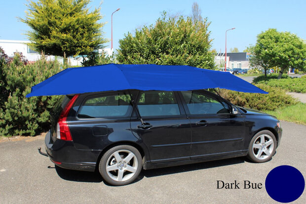 autoparaplu 400 x 210 cm nylon/PVC donkerblauw