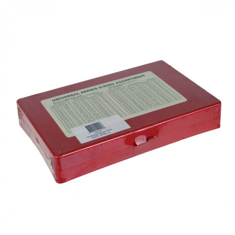 assortiment O-ring rubber zwart/rood 408-delig