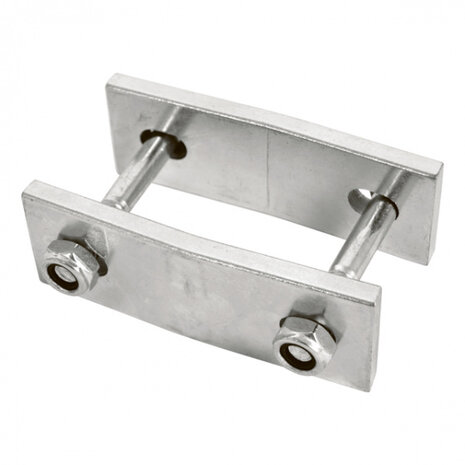adaptor kogelhals 19 x 12 cm staal zilver