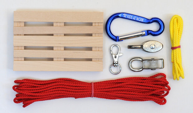 katrolset junior hout/nylon blank 7-delig