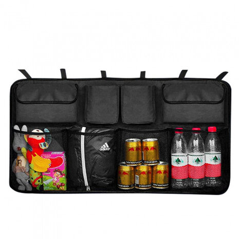 organiser autostoel dubbel 90 x 34 cm zwart