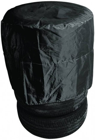 velgenboom met hoes 101 cm aluminium zwart/zilver