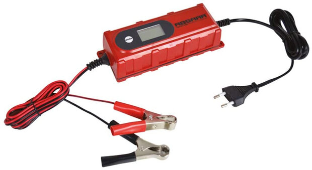 acculader AB-4 4A 6/12V 120Ah 24,5 x 11,5 cm rood/zwart