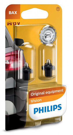 autolampen Bax8,3s Vision 12V 1,2W wit 2 stuks