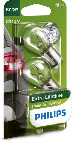 binnenverlichting P21/5W LongLife Ecovision 12V 2 stuks