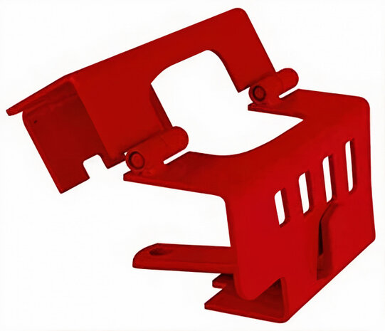 disselslot 21 x 11 x 11 cm rood staal 2-delig