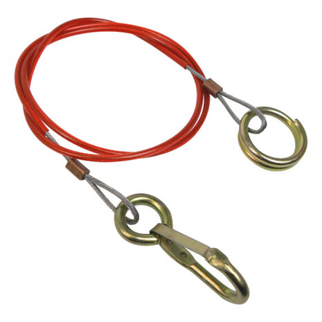 breekkabel voor oplooprem 110 cm staal/PVC rood