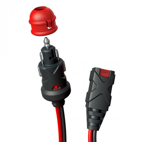 acculader X-Connect GC003 12V 60 cm rood/zwart
