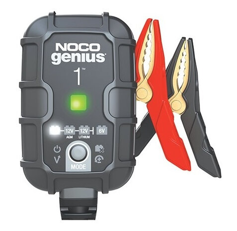 acculader Genius1 6/12V 1A 11 x 5 cm zwart