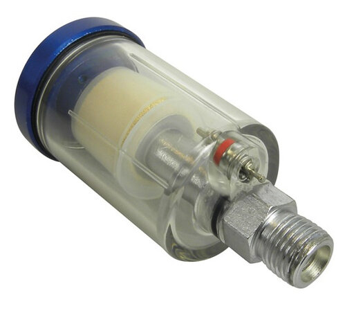 persluchtfilter 90 mm staal transparant/zilver