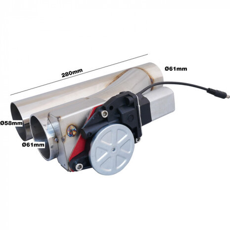 uitlaatregelklep Y-Stuk 14 cm staal zilver
