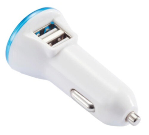 autolader met USB-poort 5V/2,1A ABS wit/blauw