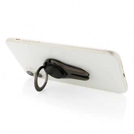 autotelefoonhouder met ring 6 cm zink zwart
