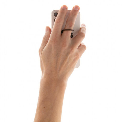 autotelefoonhouder met ring 6 cm zink zwart