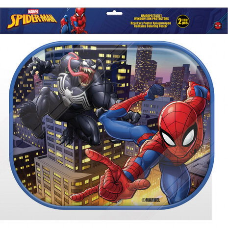 zonneschermen Spider-Man junior 44 cm mesh 2 stuks
