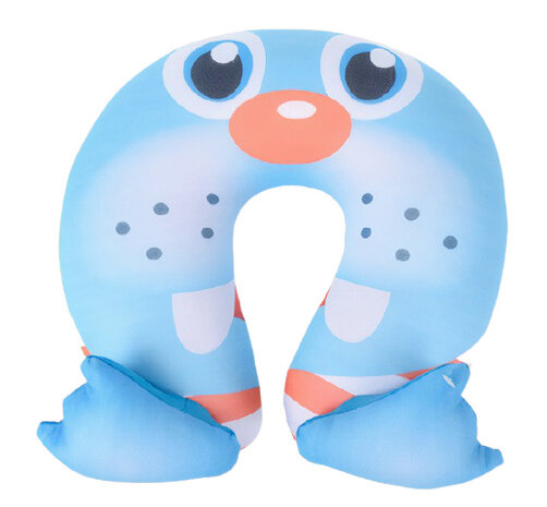 nekkussen zeeleeuw junior 30 cm polyester lichtblauw