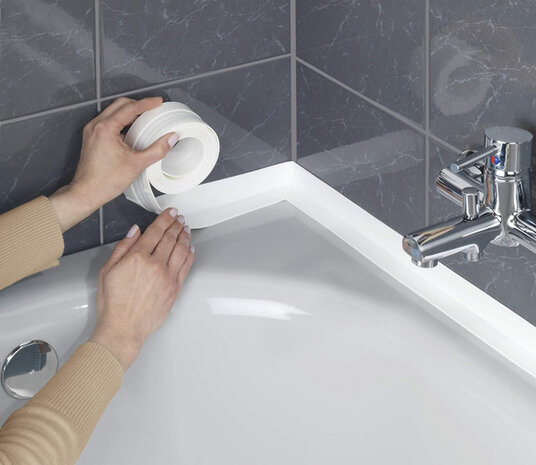 waterdichte tape 350 x 2,8 cm polyethyleen wit