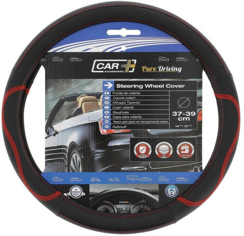 auto stuurhoes 37 - 39 cm PVCzwart/rood