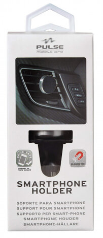 magnetische telefoonhouder 2,5 cm zwart 3-delig