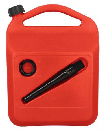 jerrycan met vulslang 10 liter rood