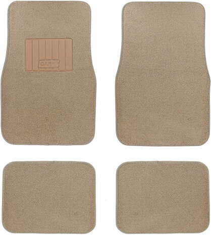 automattenset Premium textiel beige 4-delig