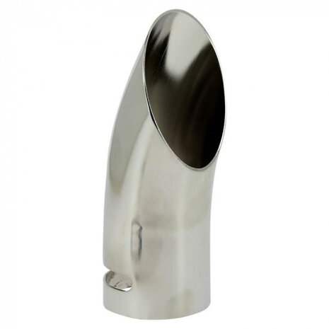 uitlaatsierstuk gebogen 40-60 mm 17 cm RVS Zilver