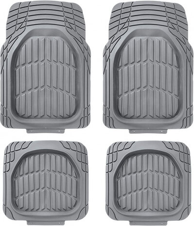 automattenset Deep Dish rubber grijs 4-delig
