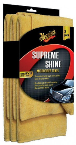 microvezeldoekjes Supreme Shine polyester geel 3 stuks