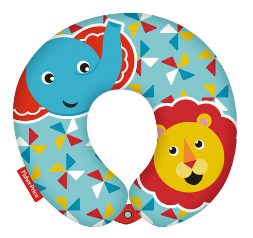 nekkussen olifant &amp; leeuw junior 28 cm blauw/rood