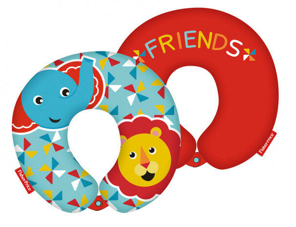 nekkussen olifant &amp; leeuw junior 28 cm blauw/rood
