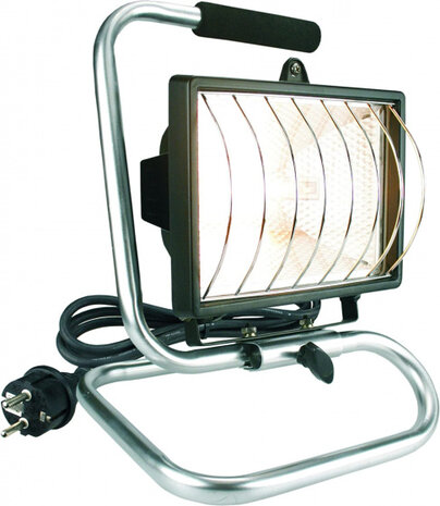 bouwlamp Elro Hl400sa 400W 23 cm staal zilver