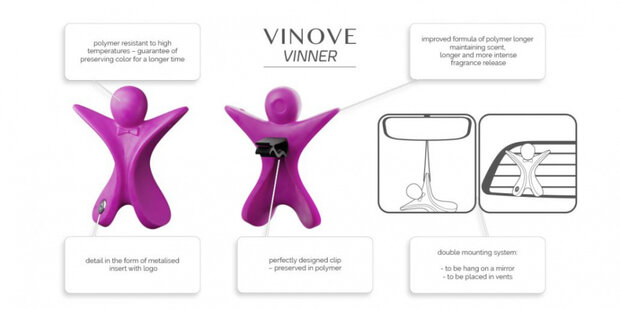 autoparfum Vinner Monza dames polymeer paars