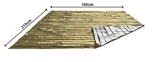 nooddekens thermisch 210 x 160 cm aluminium goud 10 stuks