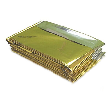 nooddekens thermisch 210 x 160 cm aluminium goud 10 stuks